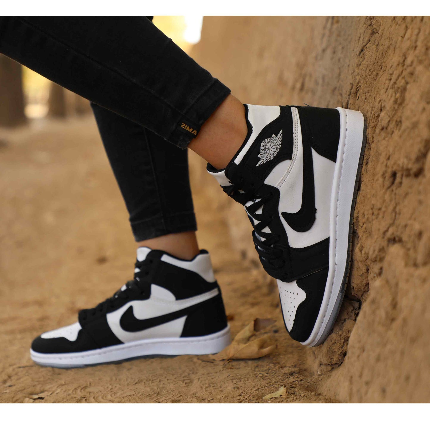 🔥NIKE JORDAN RETRO 1 MID NEGRO / BLANCO - HOMBRE