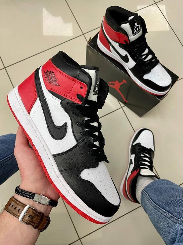 🔥NIKE JORDAN RETRO 1 MID ROJO - HOMBRE