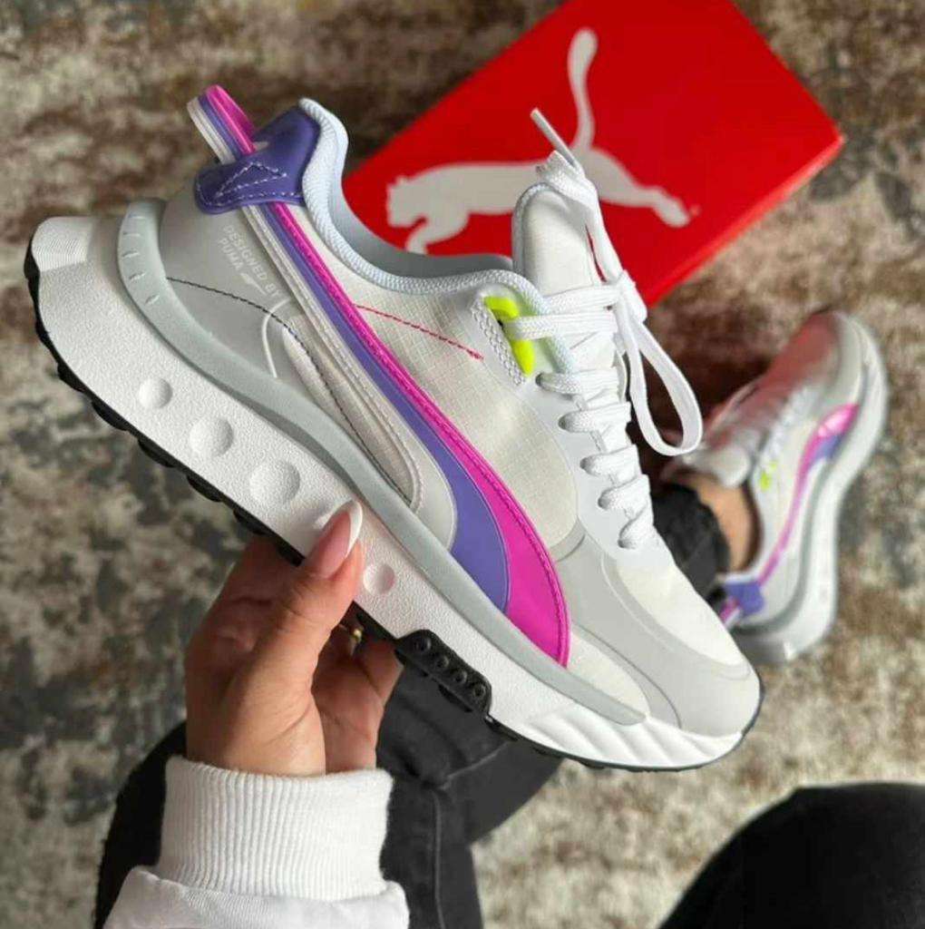 🔥PUMA WILD RIDER- BLANCAS W V2 - MUJER