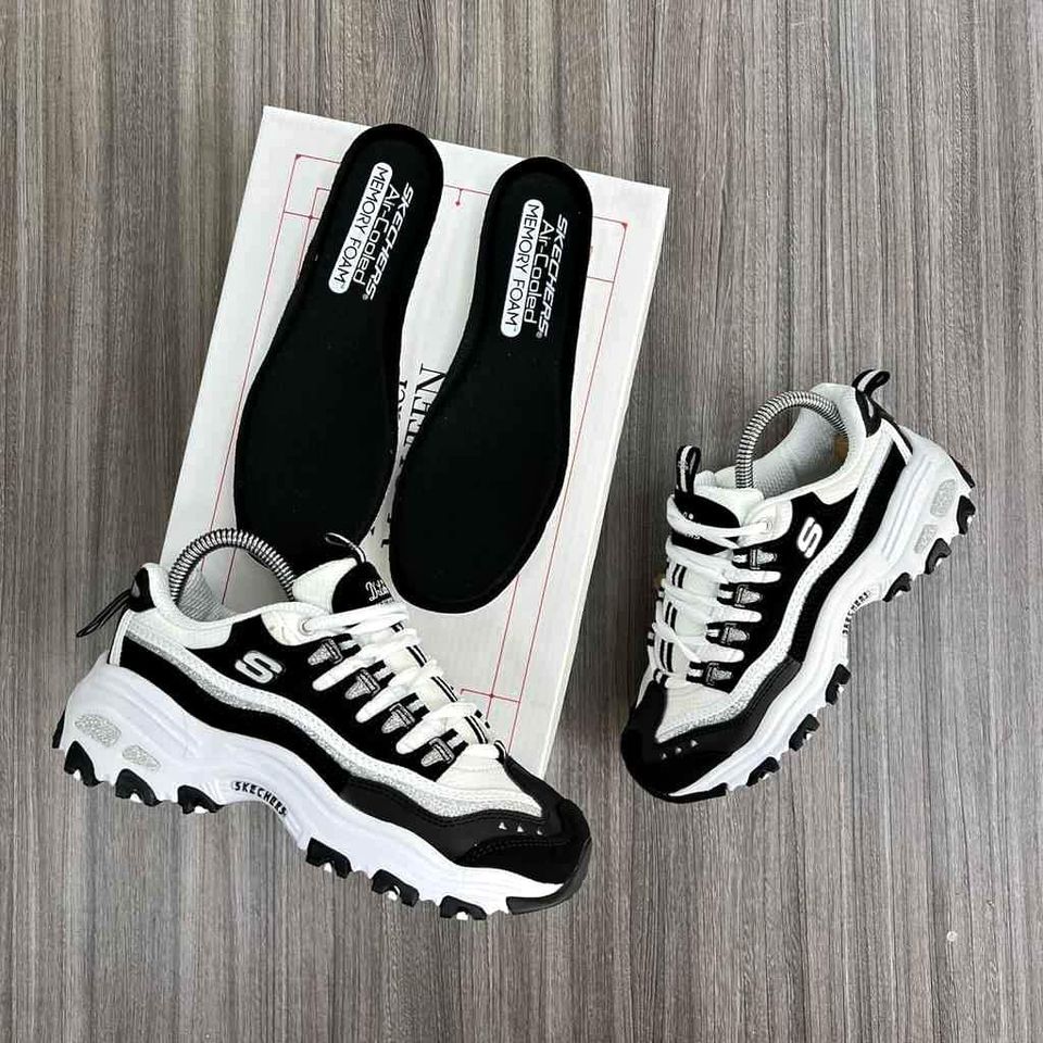🔥SKECHERS D'LITES - CLASSIC BLACK - MUJER