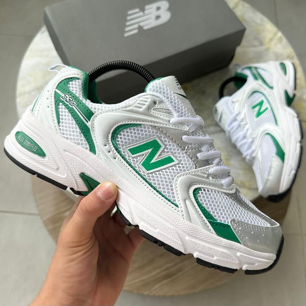 🔥NEW BALANCE 530 - BLANCO / VERDE - HOMBRE