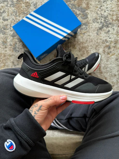 🔥ADIDAS RACER 25 - NEGRO / ROJO - HOMBRE