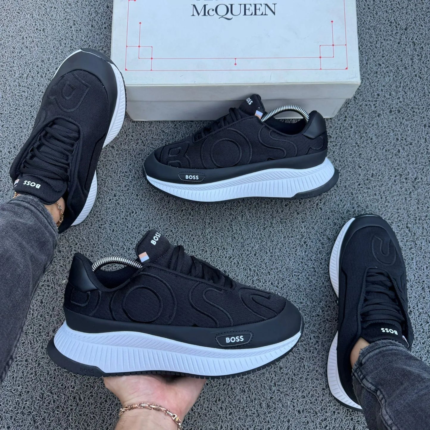 🔥HUGO BOSS HIGH SOLES - NEGRO - HOMBRE