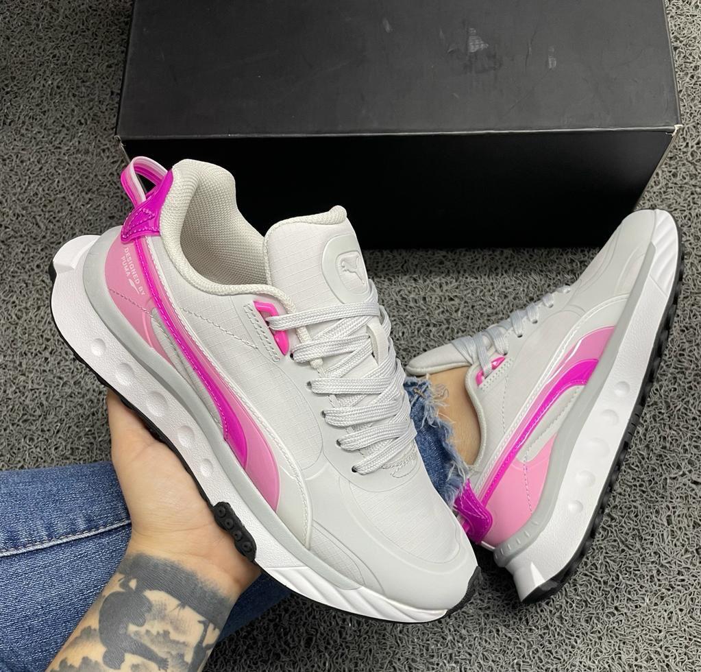 🔥PUMA WILD RIDER- BLANCAS / ROSA - MUJER