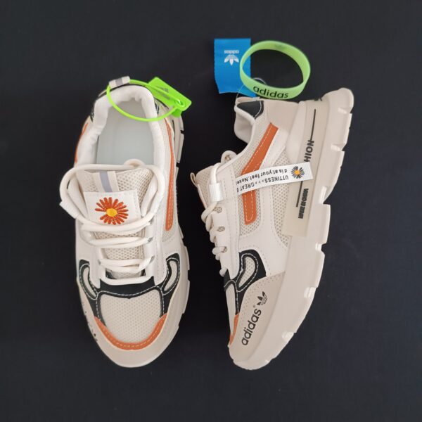 🔥ADIDAS FASHION C - CREMA / NARANJA - MUJER