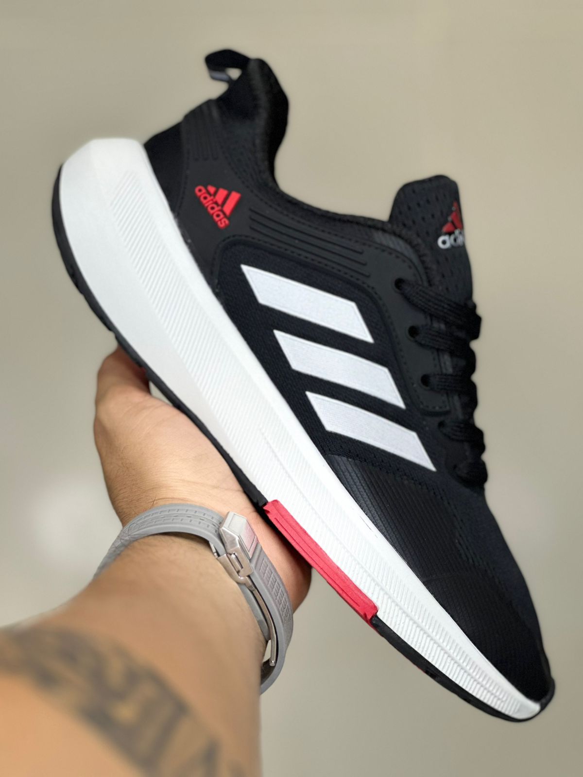🔥ADIDAS RACER 25 - NEGRO / ROJO - HOMBRE