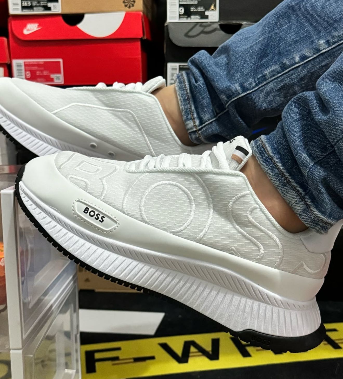 🔥HUGO BOSS HIGH SOLES - BLANCO - HOMBRE