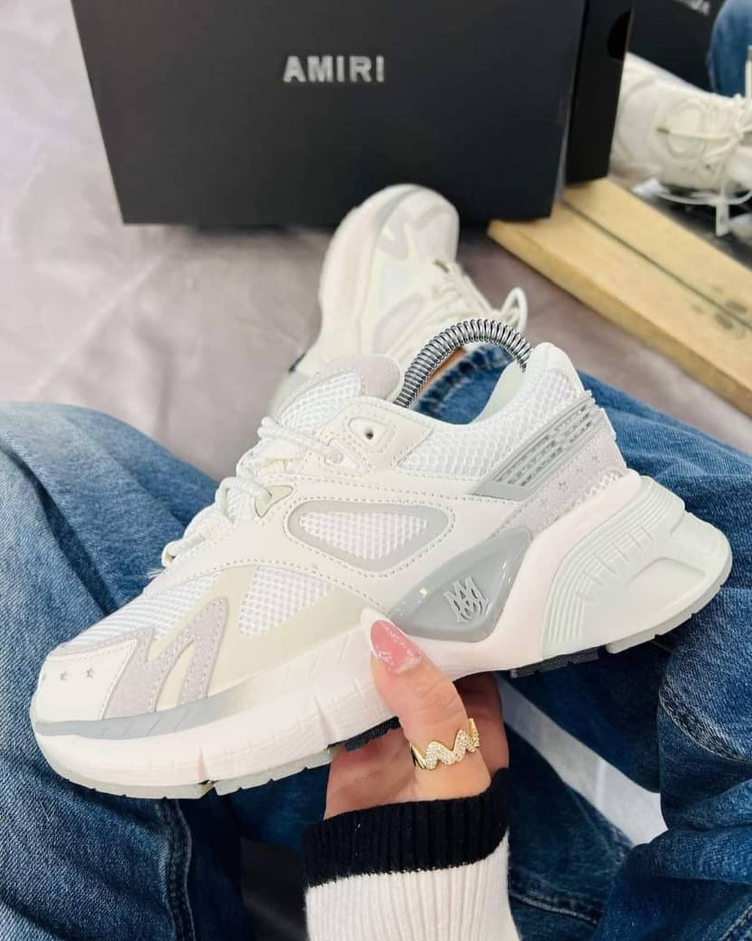 🔥AMIRI MA RUNNER - CREAM V2 - HOMBRE