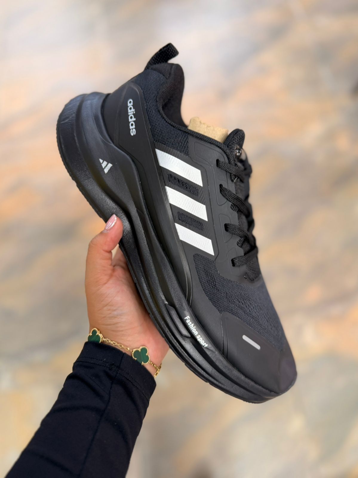 🔥ADIDAS FASHION RUN - T BLACK - HOMBRE