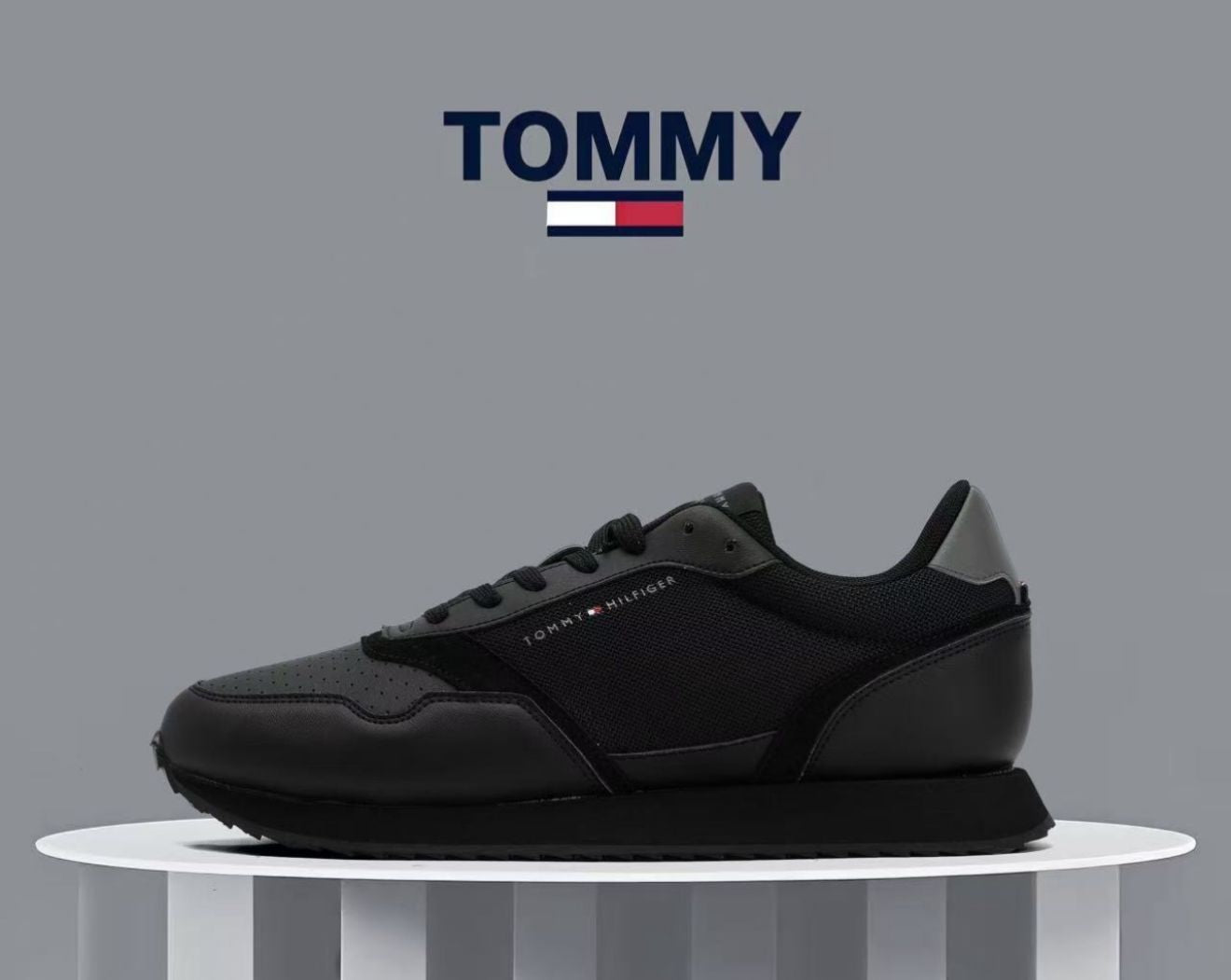 🔥TOMMY H BASICS - T NEGRO - HOMBRE