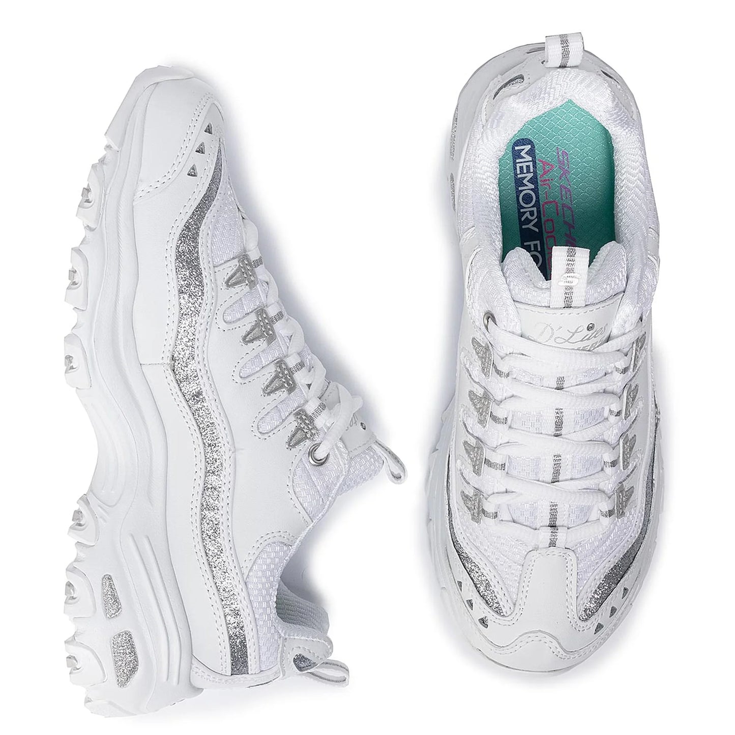🔥SKECHERS D'LITES - BLANCAS - MUJER