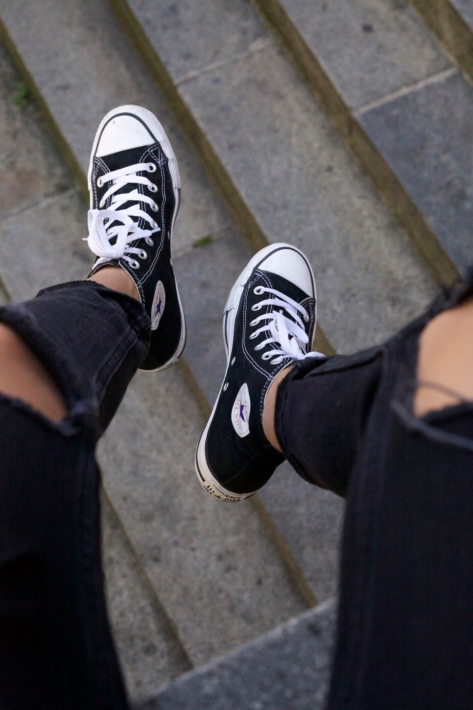 converse negras tumblr