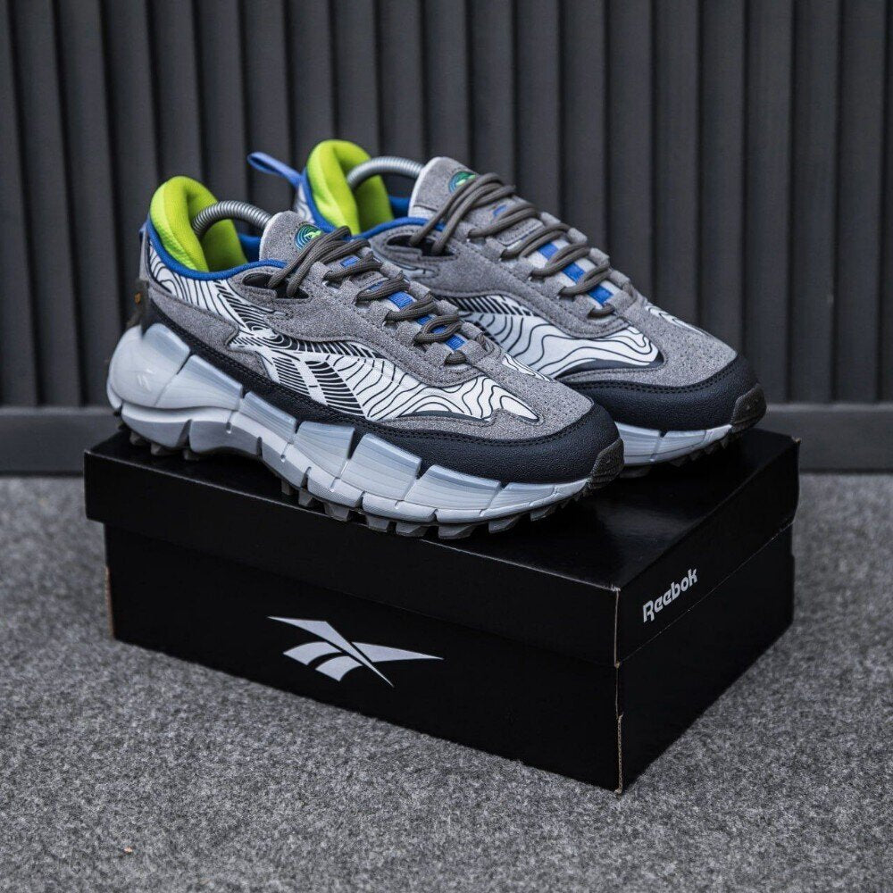 🔥REEBOK ZIG KINETICA 2.5  - GRIS NEON - HOMBRE