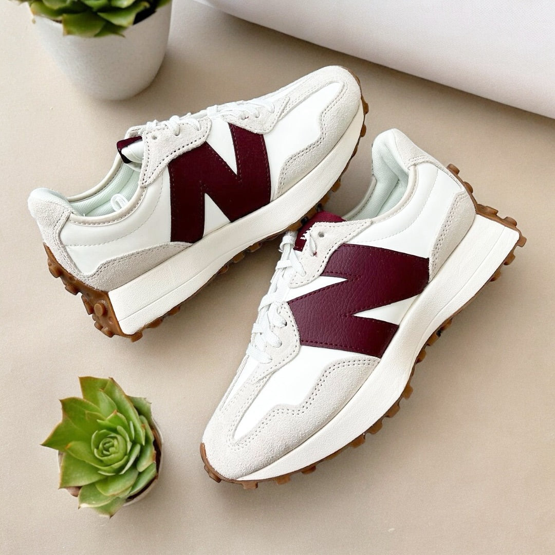 🔥NEW BALANCE 327 - RED WINE -  MUJER