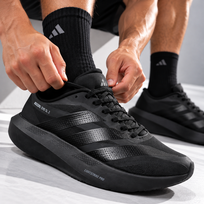 🔥ADIDAS ADIZERO EVO SL 2 - NEGRO GRIS  - HOMBRE