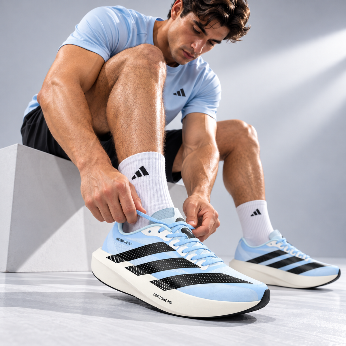 🔥ADIDAS ADIZERO EVO SL 2 - SKY  - HOMBRE
