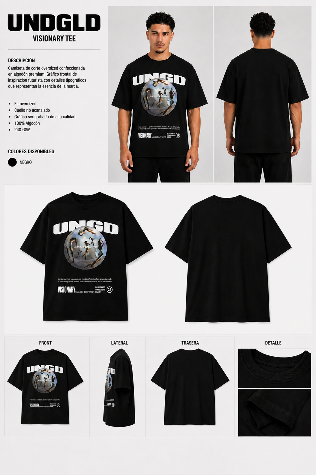 CAMISETA OVERSIZE HOMBRE UNDRGLD ORBIT 1.1