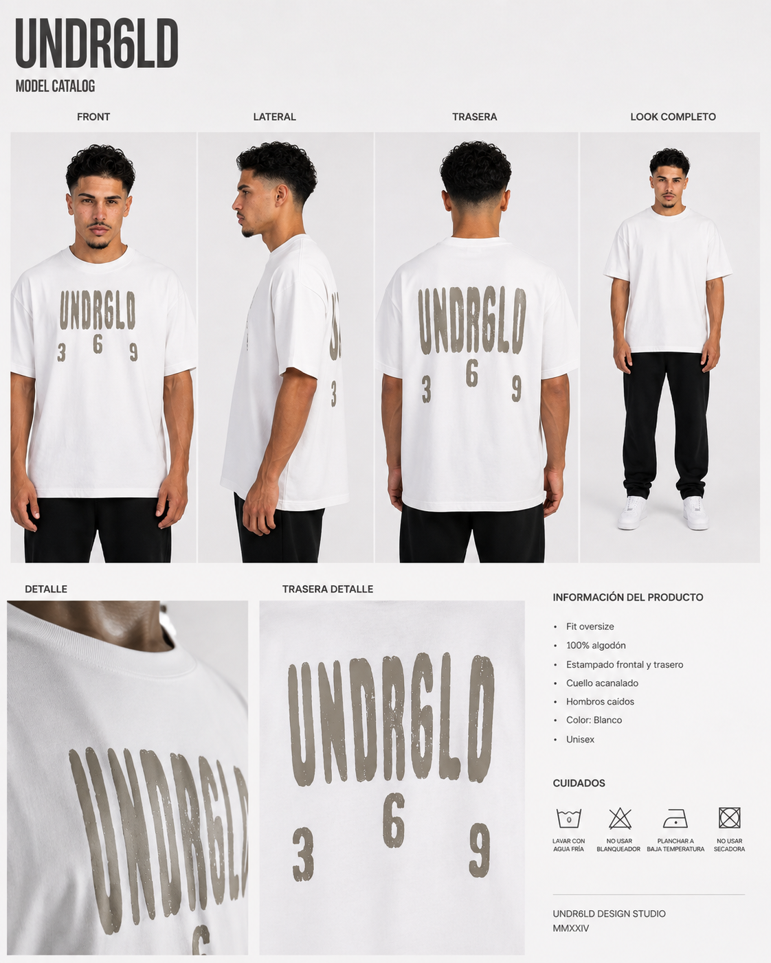 CAMISETA OVERSIZE HOMBRE UNDRGLD 369 1.1 BL