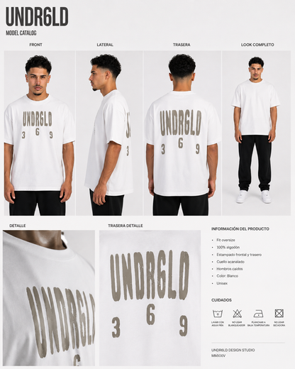 CAMISETA OVERSIZE HOMBRE UNDRGLD 369 1.1 BL