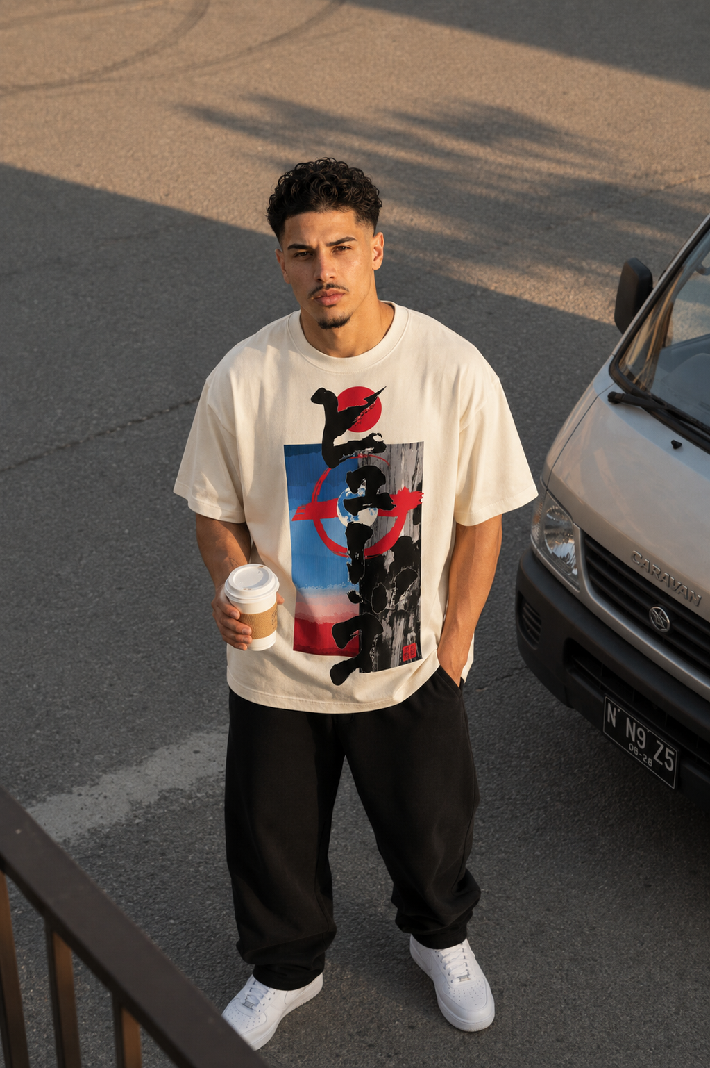 CAMISETA OVERSIZE HOMBRE KANJI ECLIPSE BOSS 1.1 B