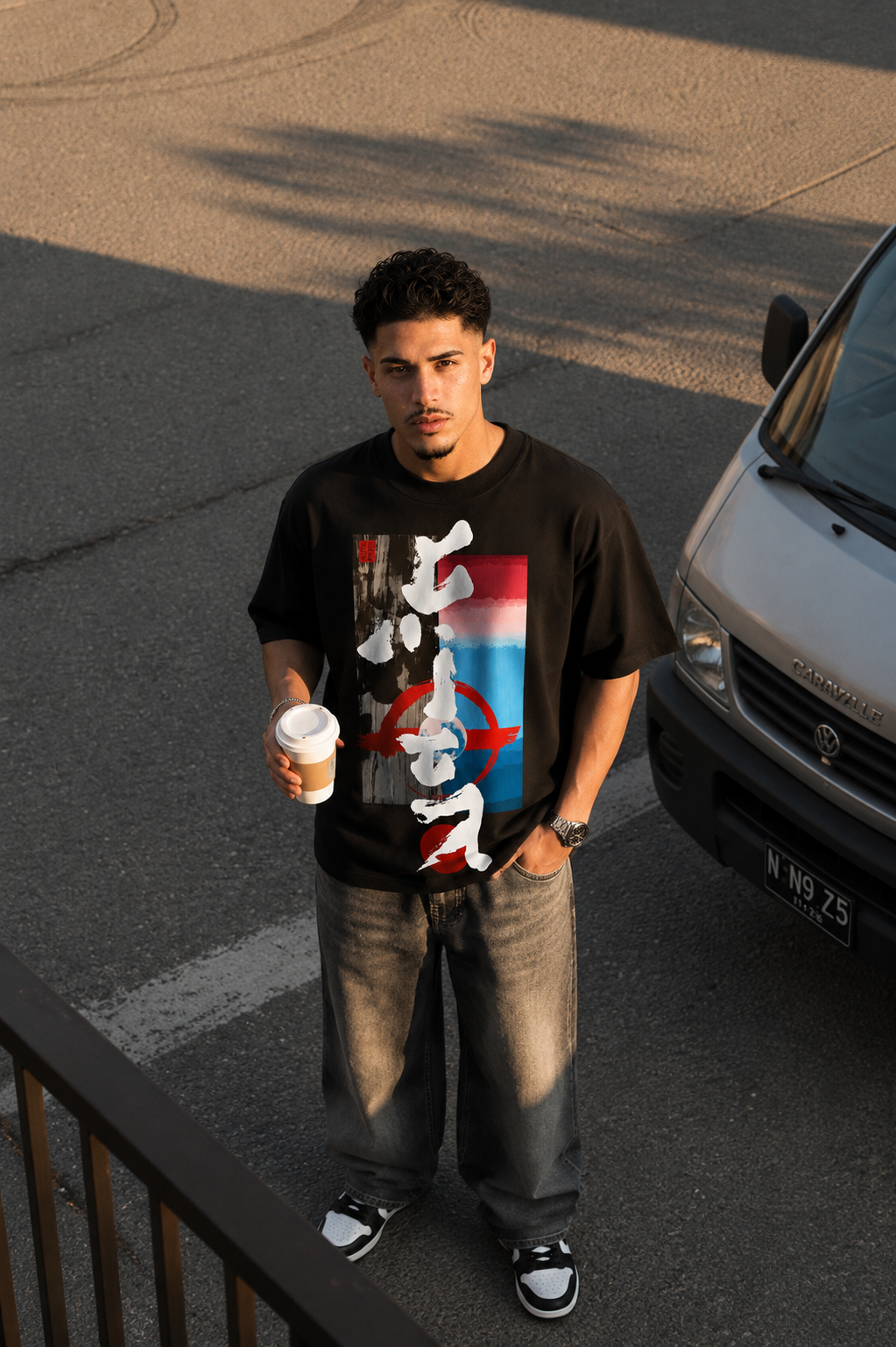 CAMISETA OVERSIZE HOMBRE KANJI ECLIPSE BOSS 1.1