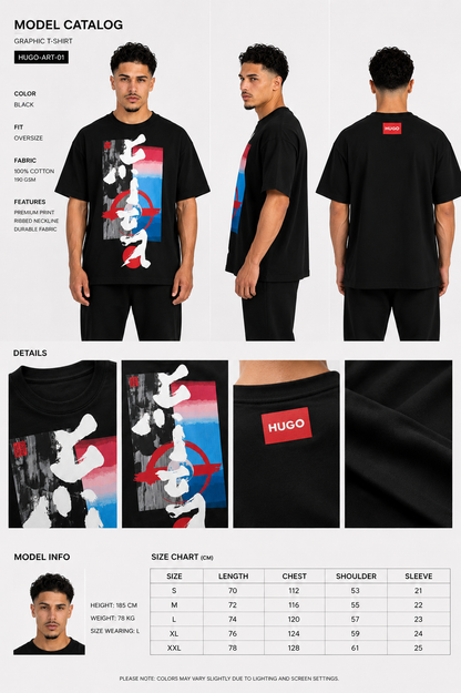 CAMISETA OVERSIZE HOMBRE KANJI ECLIPSE BOSS 1.1