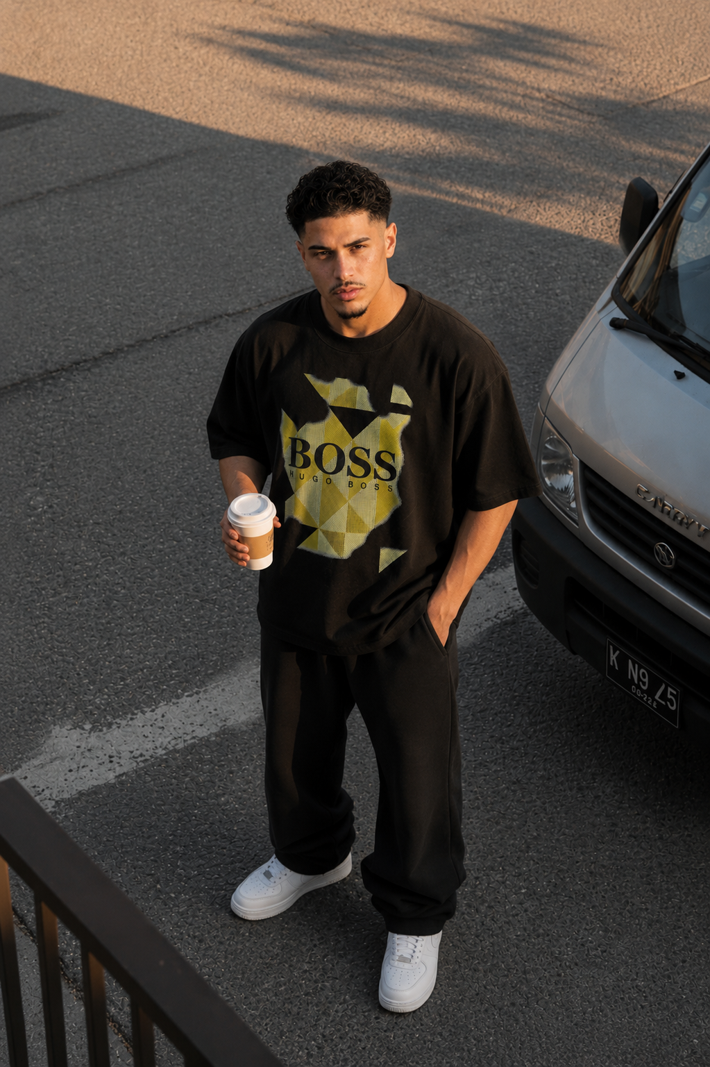 CAMISETA OVERSIZE HOMBRE MINIMAL BOSS 1.1