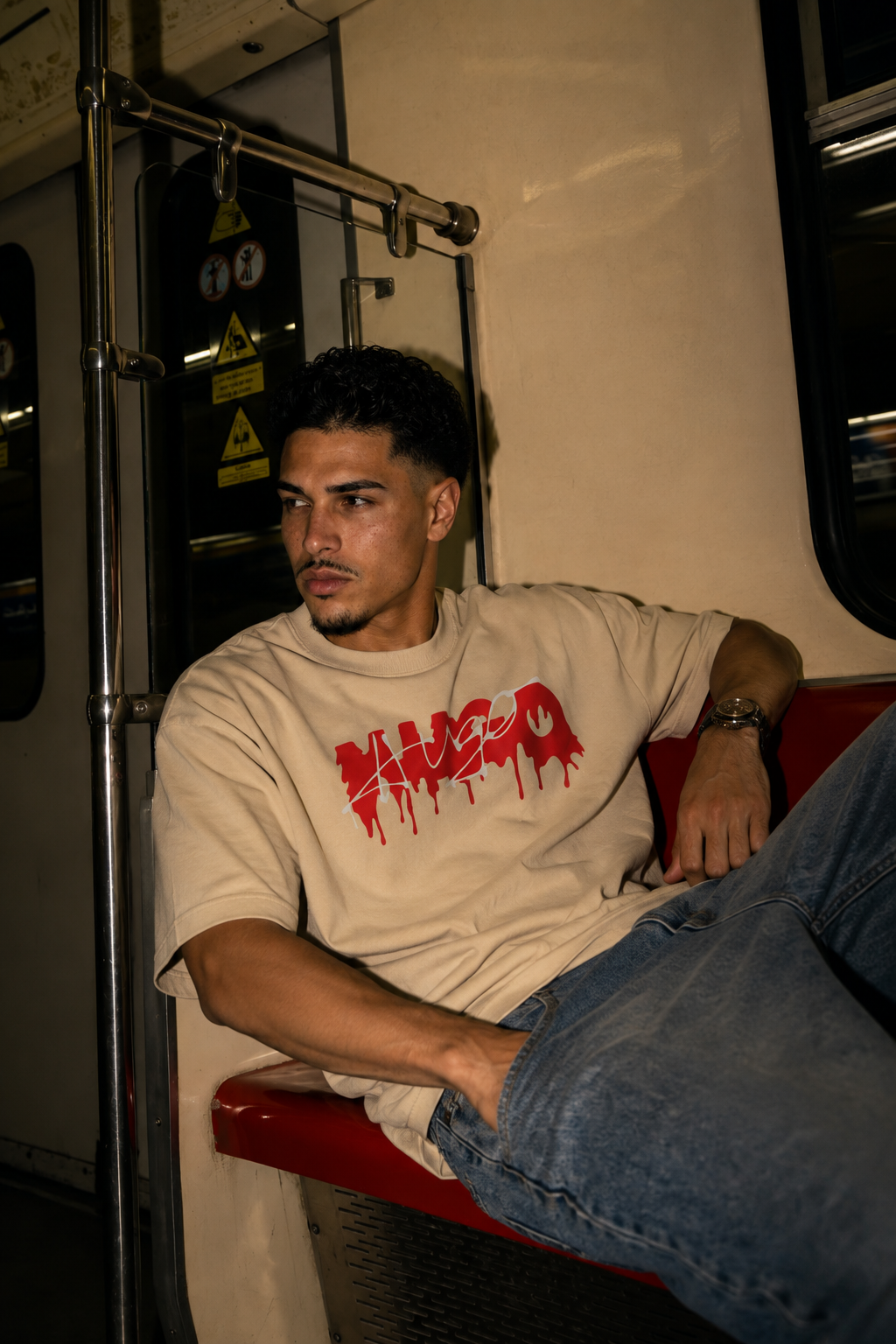 CAMISETA OVERSIZE HOMBRE SIGANTURE BOSS 1.1