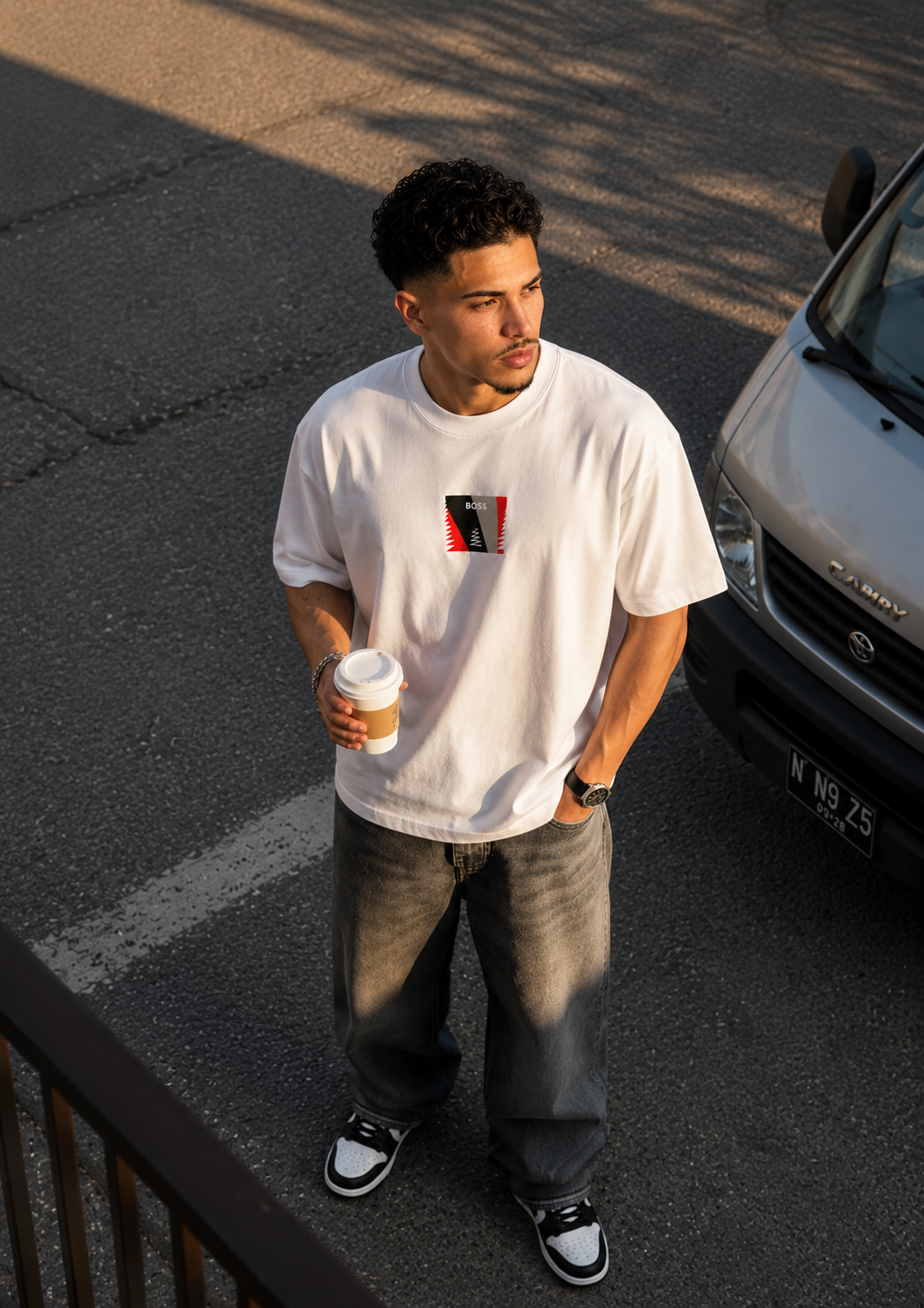 CAMISETA OVERSIZE HOMBRE VINTAGE BOSS 1.1