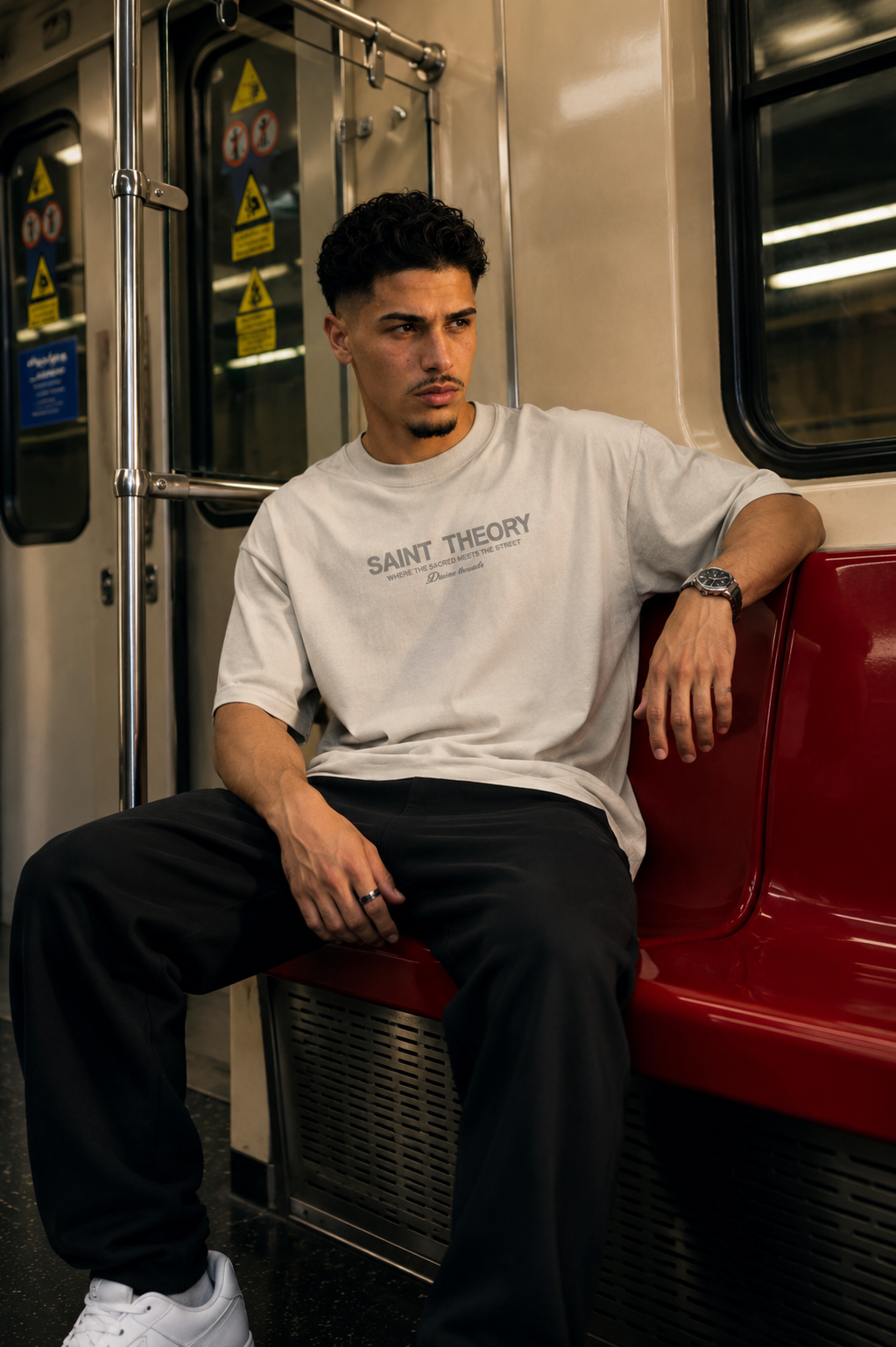 CAMISETA OVERSIZE HOMBRE HOLY DOOR SAINTHEORY 1.1 B