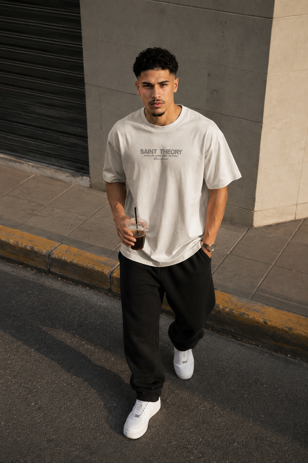 CAMISETA OVERSIZE HOMBRE HOLY DOOR SAINTHEORY 1.1 B