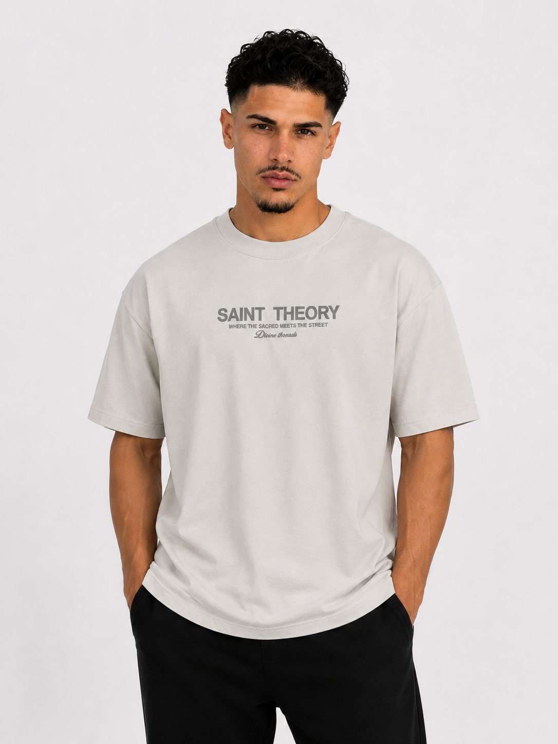 CAMISETA OVERSIZE HOMBRE HOLY DOOR SAINTHEORY 1.1 B