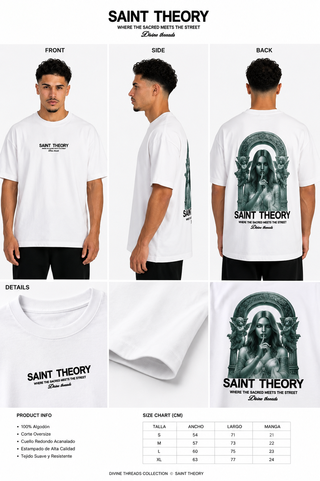 CAMISETA OVERSIZE HOMBRE OUTSIDE SAINTHEORY 1.1