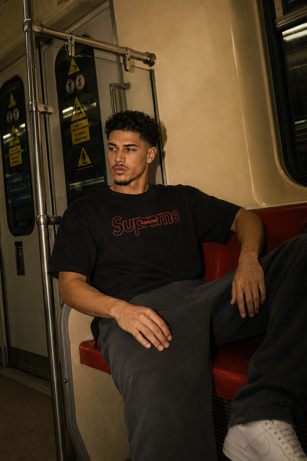 CAMISETA OVERSIZE HOMBRE OUTLINE SUPREME 1.1