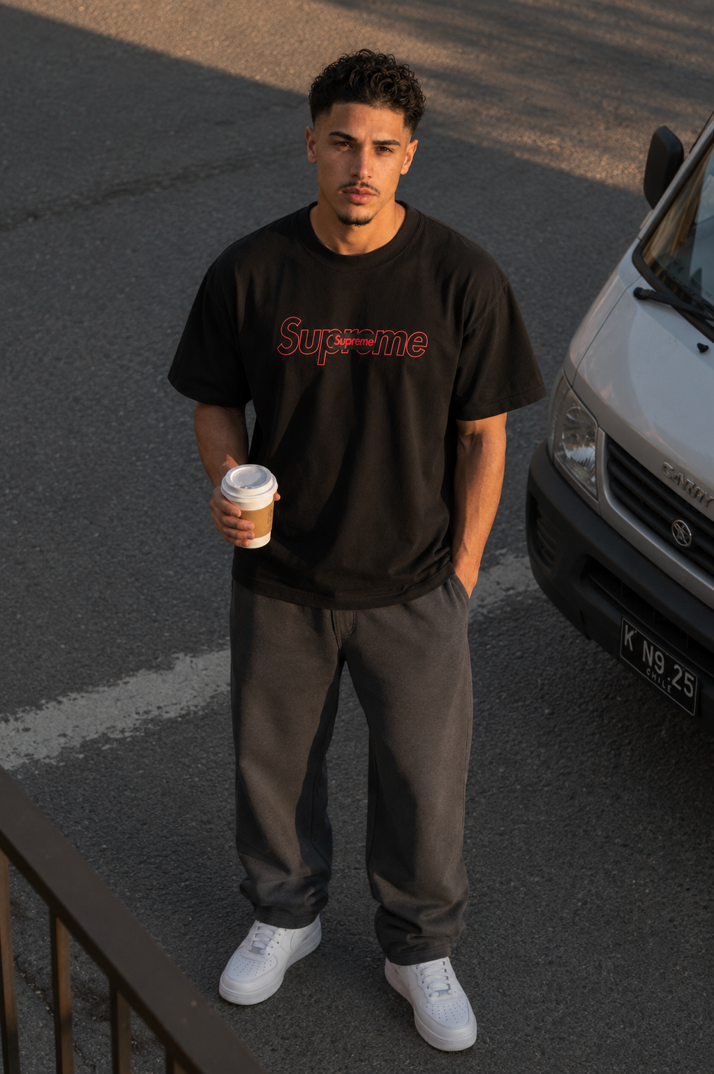 CAMISETA OVERSIZE HOMBRE OUTLINE SUPREME 1.1