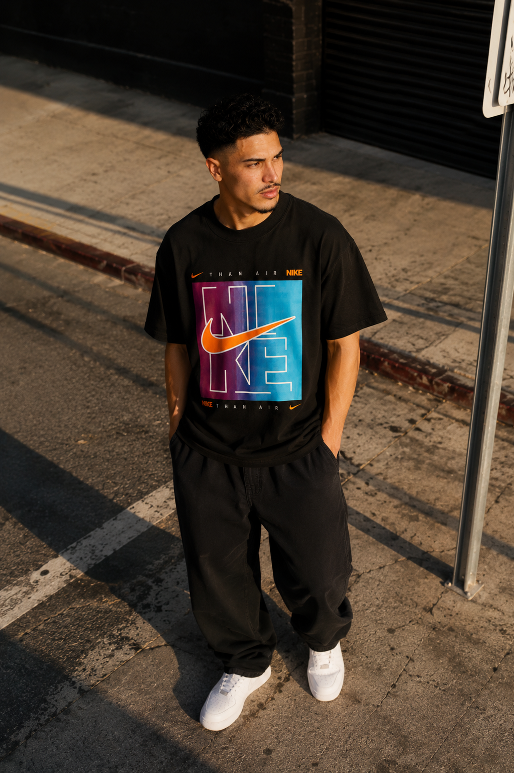 CAMISETA OVERSIZE HOMBRE AIR GRAPHIC NK 1.1 N