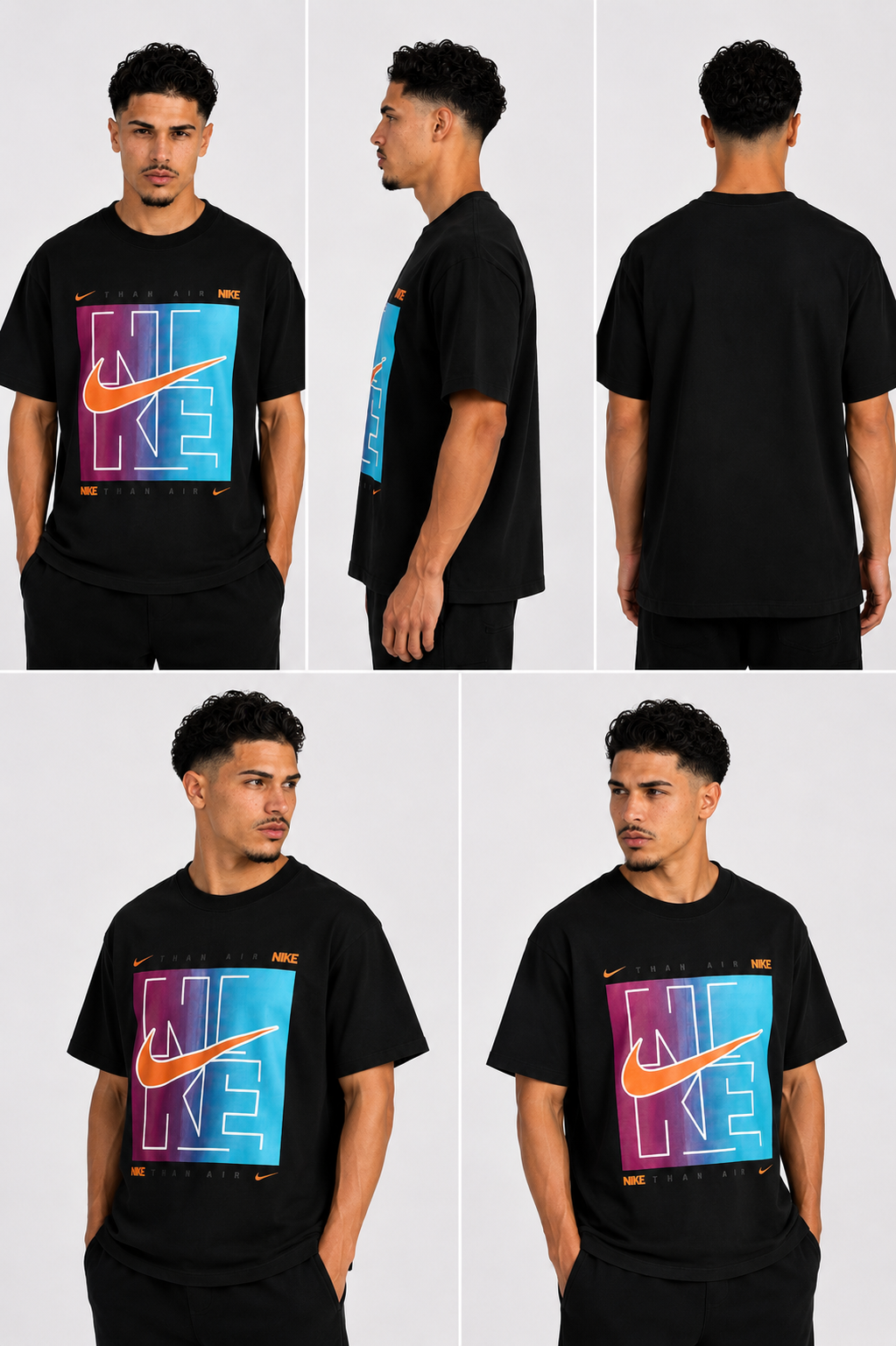 CAMISETA OVERSIZE HOMBRE AIR GRAPHIC NK 1.1 N