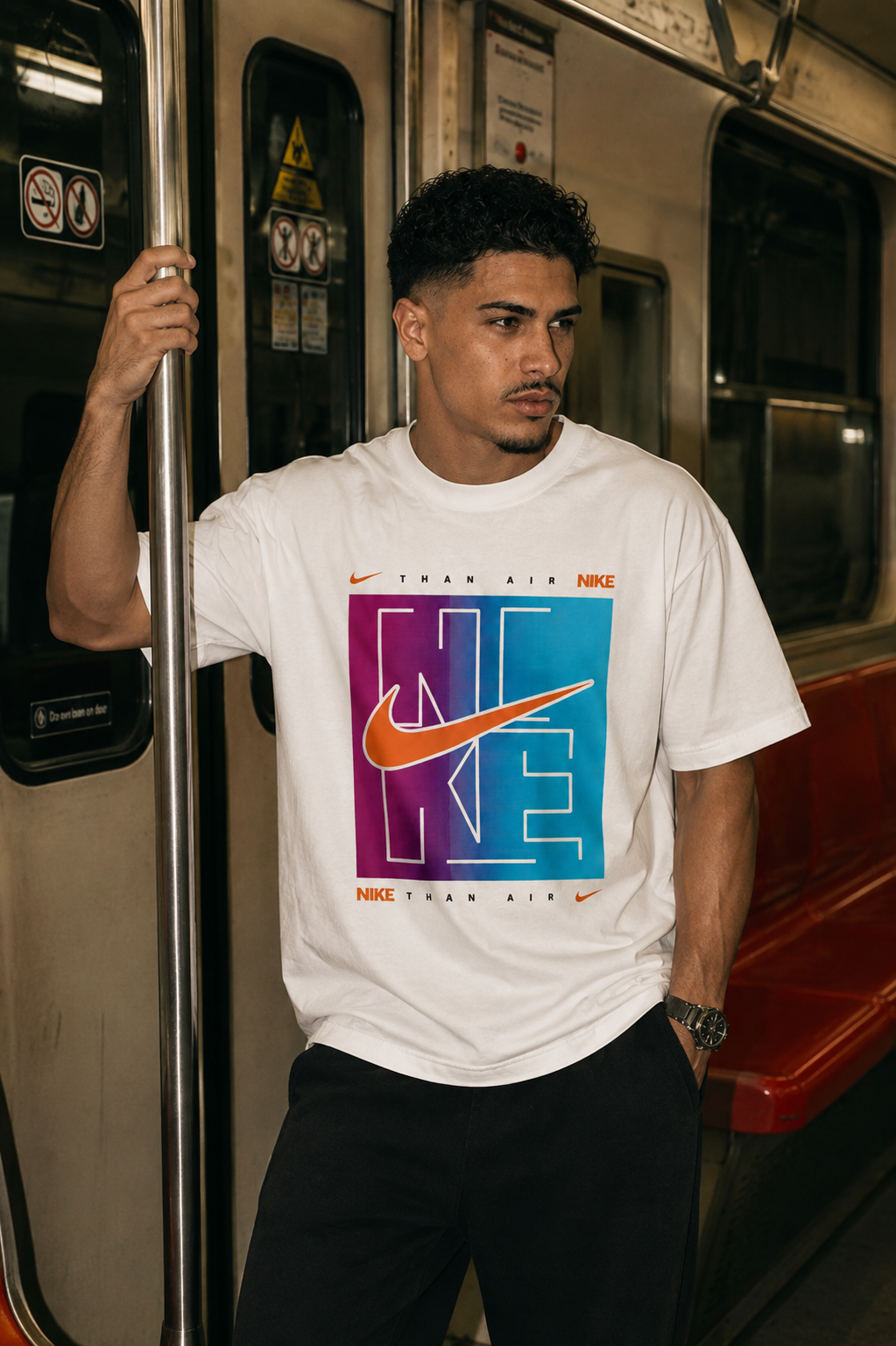 CAMISETA OVERSIZE HOMBRE AIR GRAPHIC NK 1.1