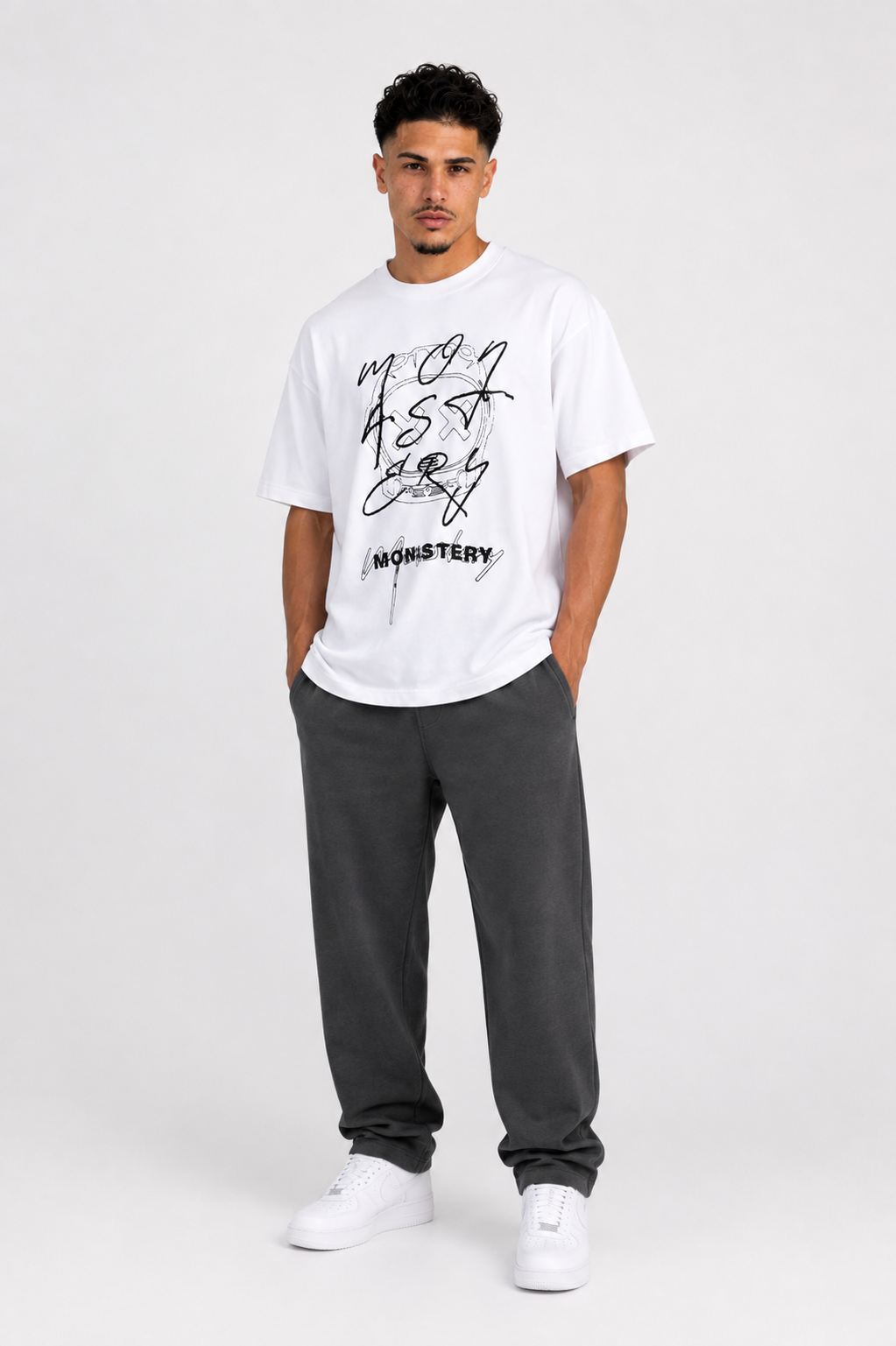 CAMISETA OVERSIZE HOMBRE SKETCH MNSTRY 1.1