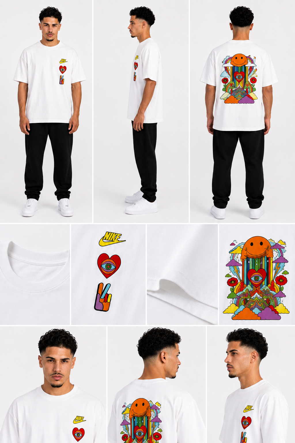 CAMISETA OVERSIZE HOMBRE GOOD VIBES NK 1.1