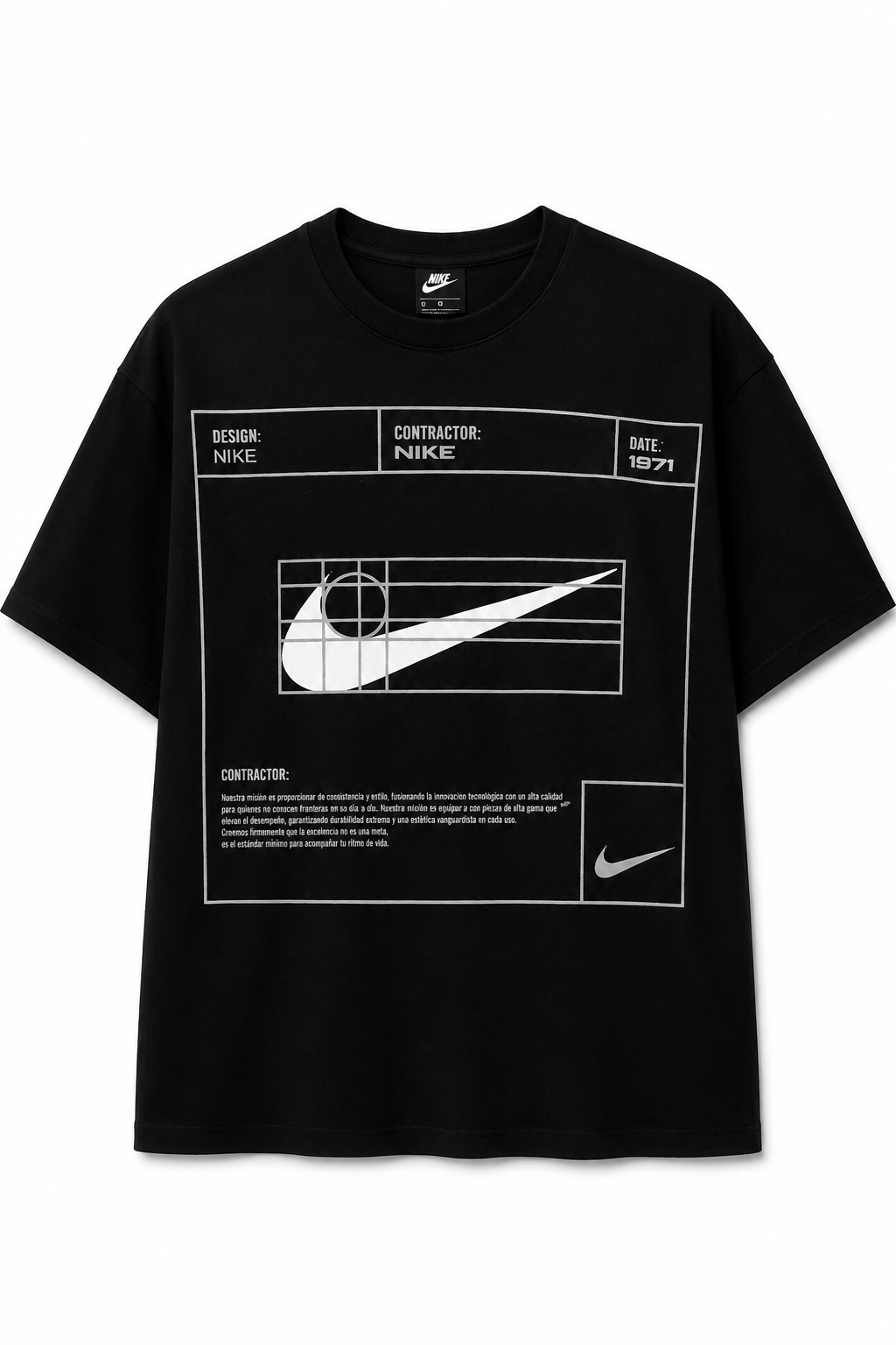 CAMISETA OVERSIZE HOMBRE BLUEPRINT NK 1.1