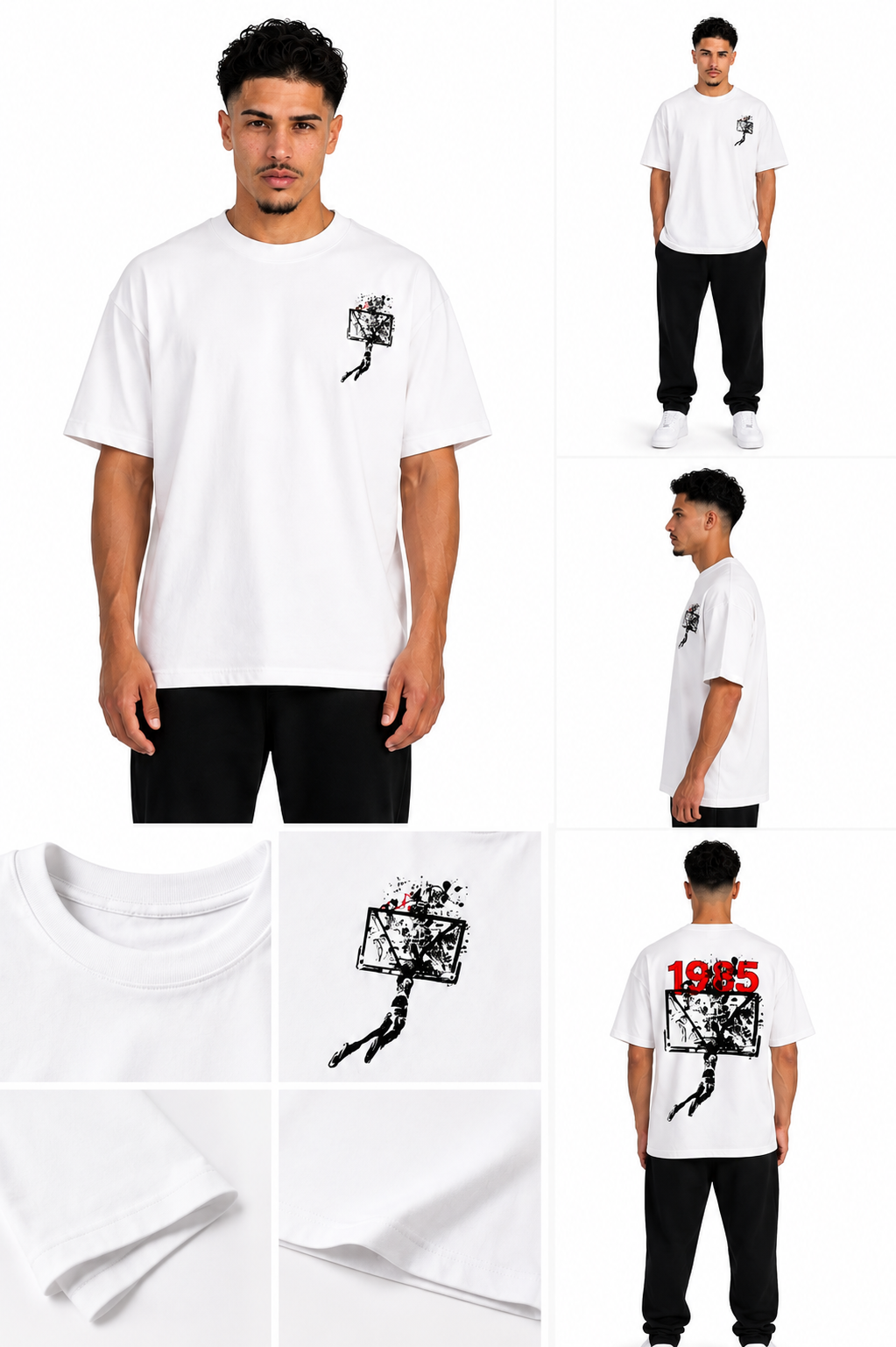 CAMISETA OVERSIZE HOMBRE JORDAN 1985 NK 1.1