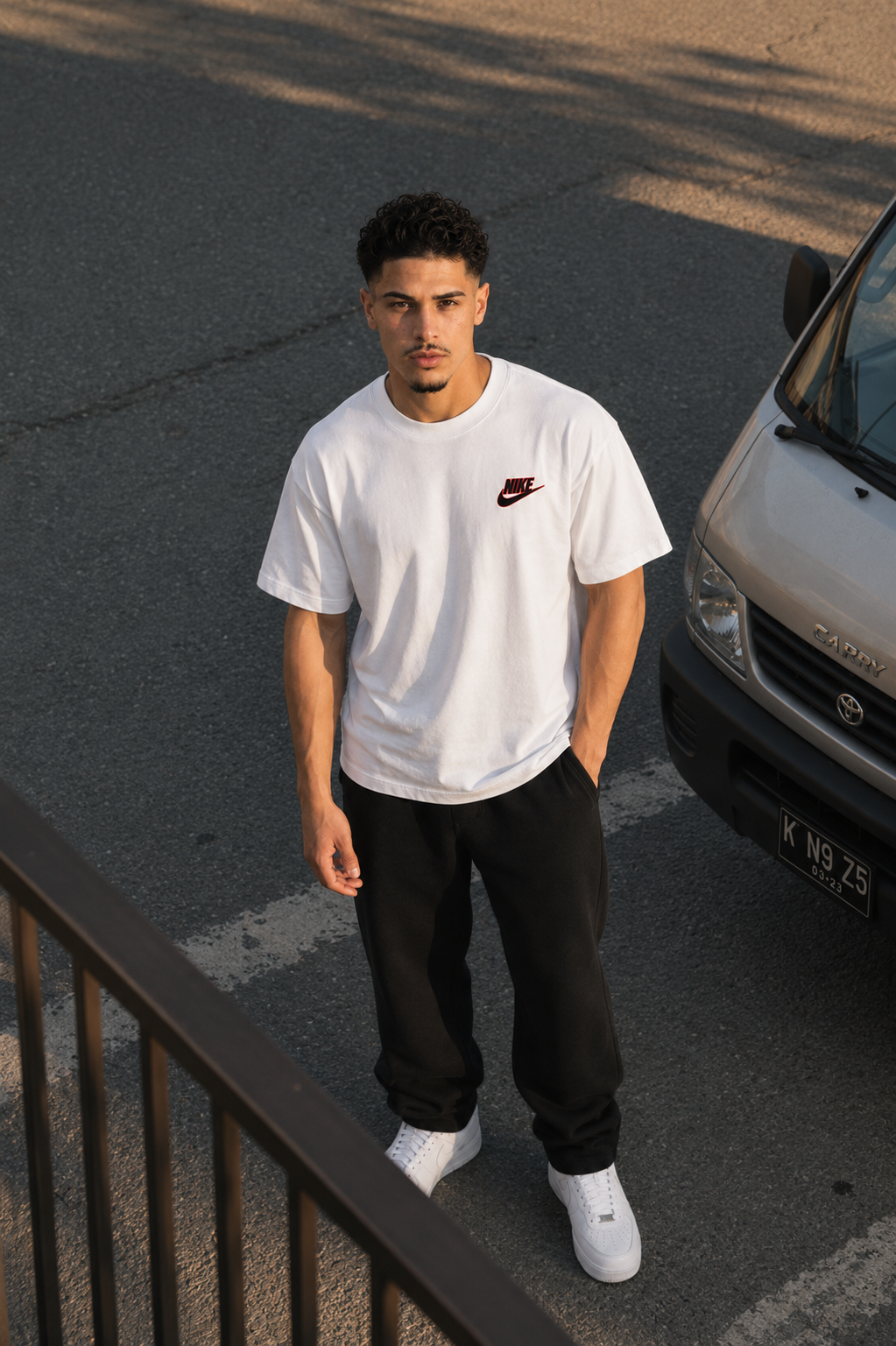 CAMISETA OVERSIZE HOMBRE HERITAGE NK 1.1 BLANCA