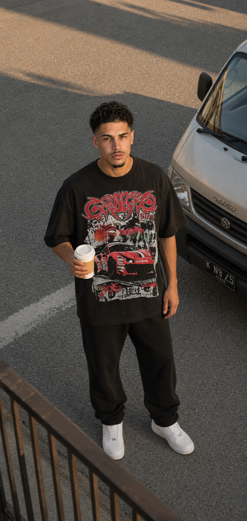 CAMISETA OVERSIZE HOMBRE GDSPD RED LINE 1.1