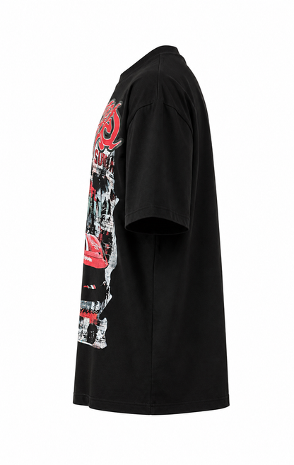 CAMISETA OVERSIZE HOMBRE GDSPD RED LINE 1.1