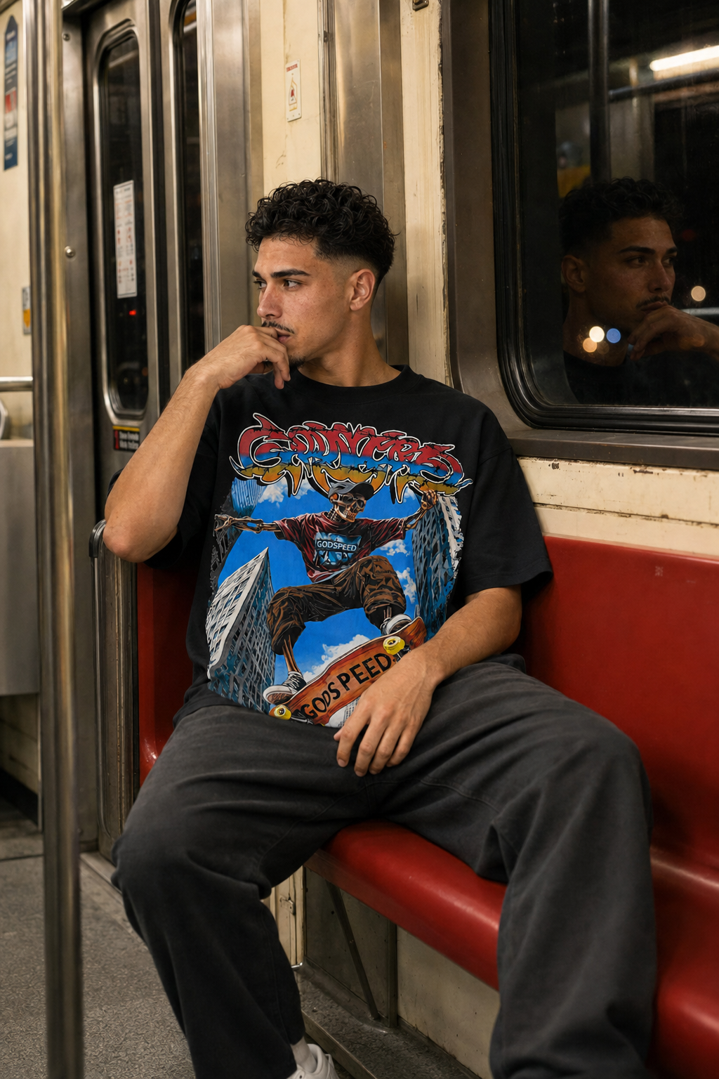 CAMISETA OVERSIZE HOMBRE GDSPD DEAD AIR 1.1