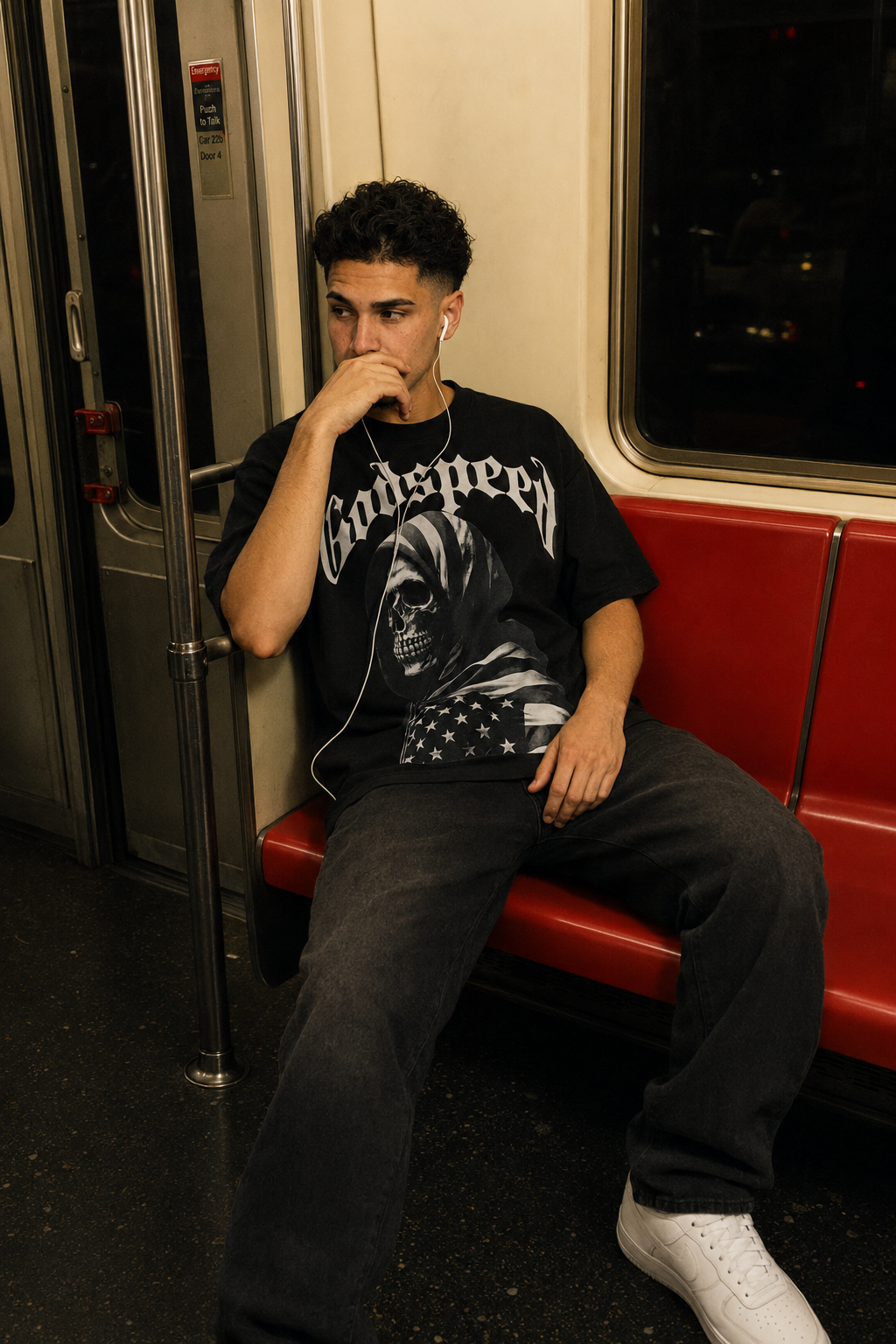 CAMISETA OVERSIZE HOMBRE GDSPD AMERICAN REAPER 1.1