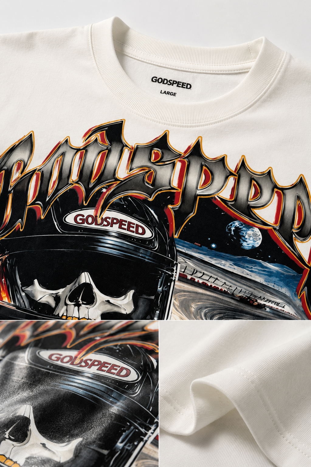 CAMISETA OVERSIZE HOMBRE GDSPD DEAD RACER 1.1