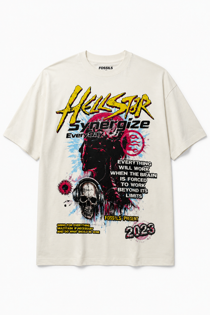 CAMISETA OVERSIZE HOMBRE HLLSTAR SYNERGIZE 1.1