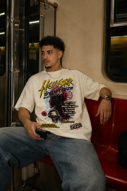 CAMISETA OVERSIZE HOMBRE HLLSTAR SYNERGIZE 1.1